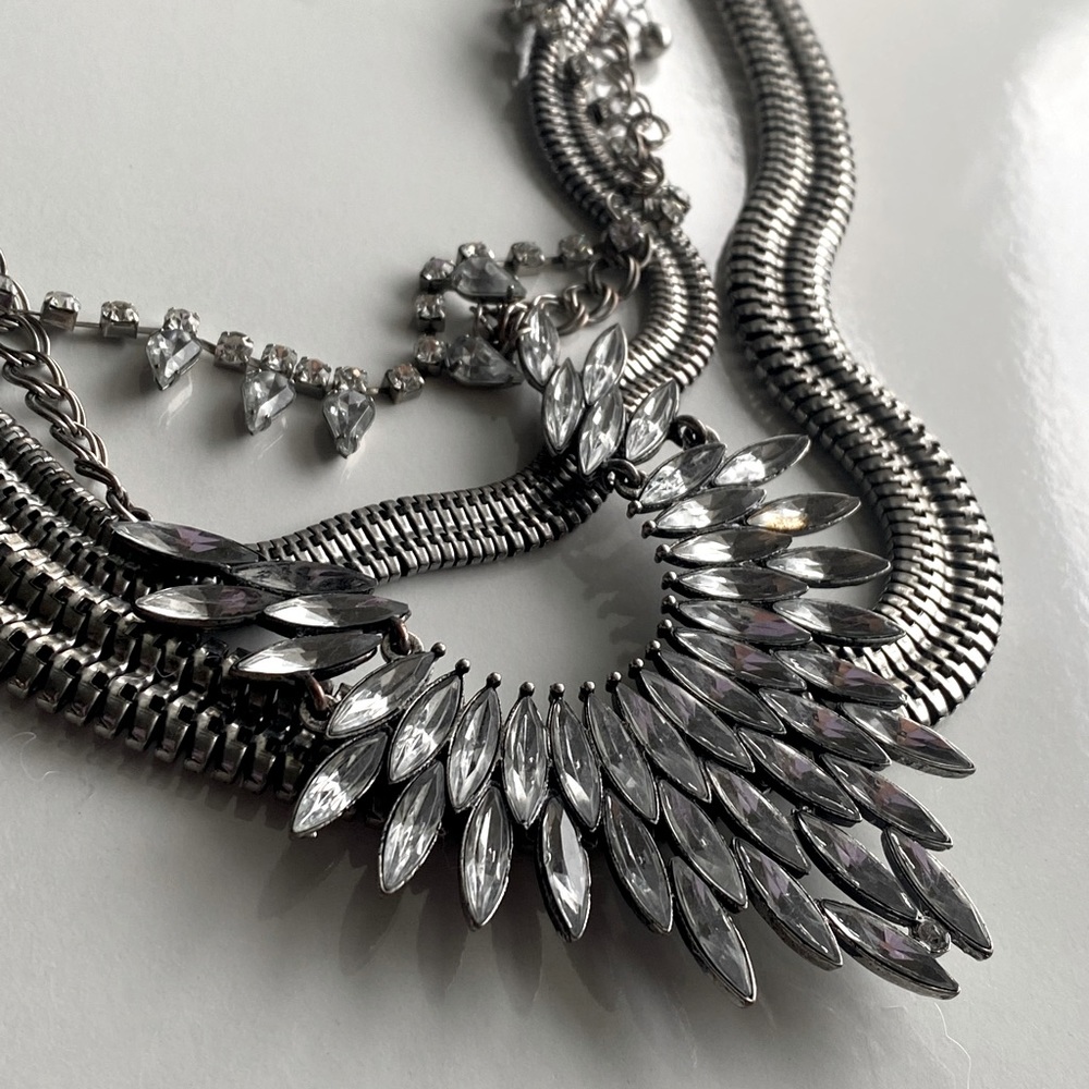 Silver studded Aldo necklace